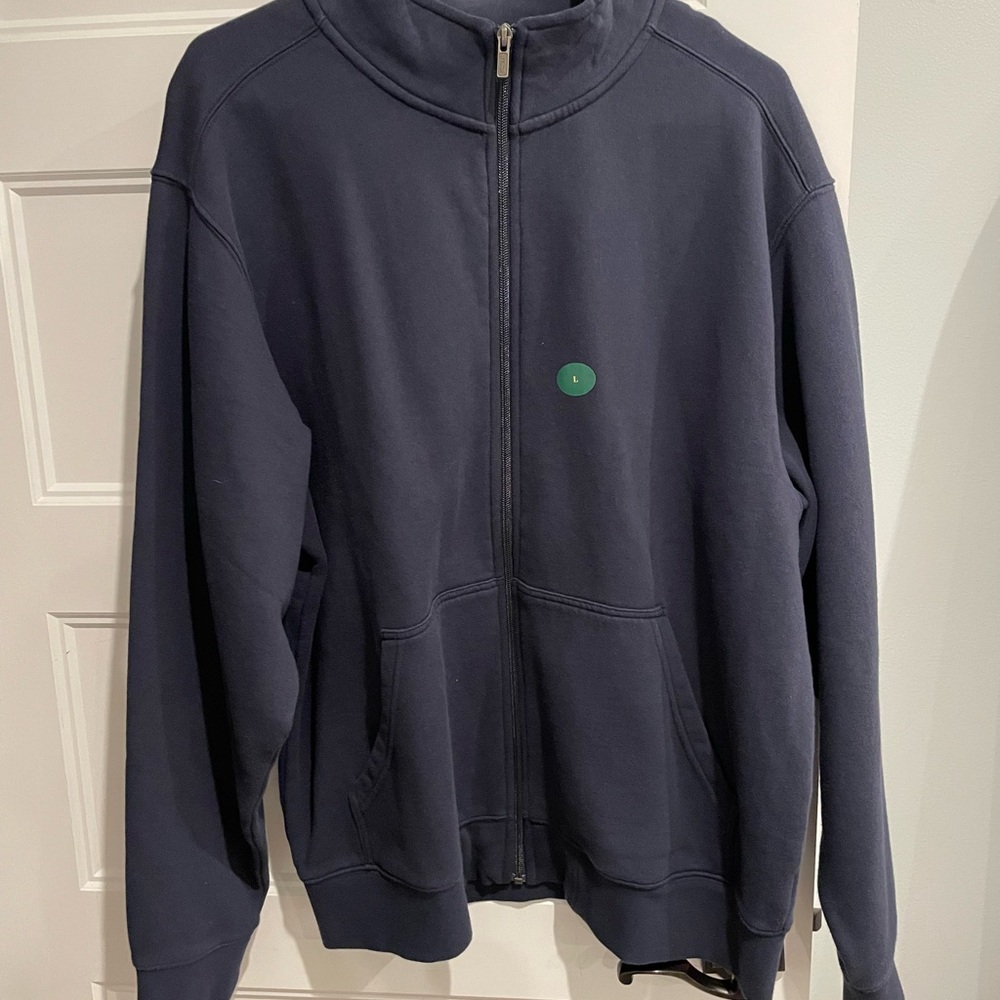 Navy Blue Zip Up Sweater